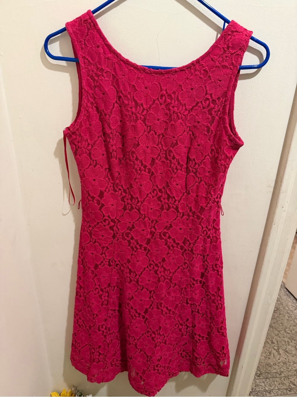 Précis Classic Lace A-Line Dress in Fuchsia